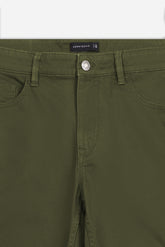 PANTALONE 5 TASCHE BASIC VERDE MILITARE